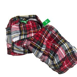 Dip Women's Plus Size 3X Red Green‎ Plaid Pajama Set